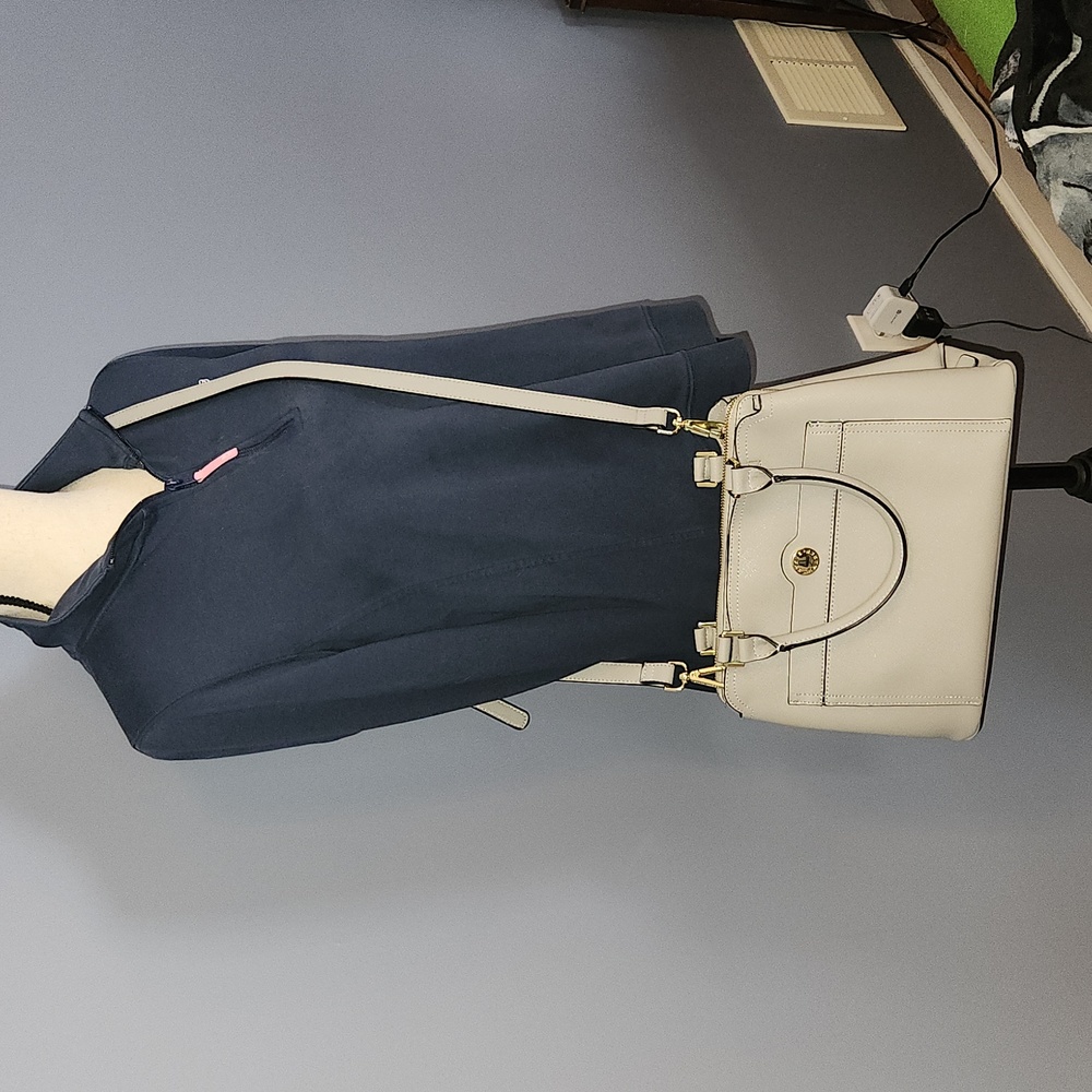 Steve Madden gray all leather carry or crossbody bag EUC - Picture 11 of 12